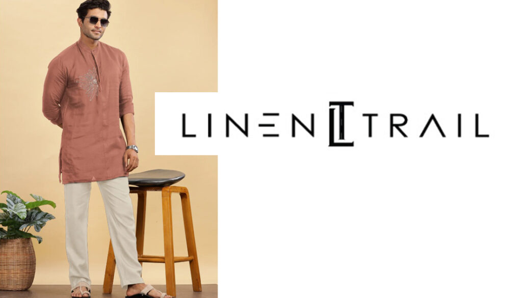 Linen Trail's premium linen collection, Stylish Pre-Wedding Shoot Outfit, Linen Trail